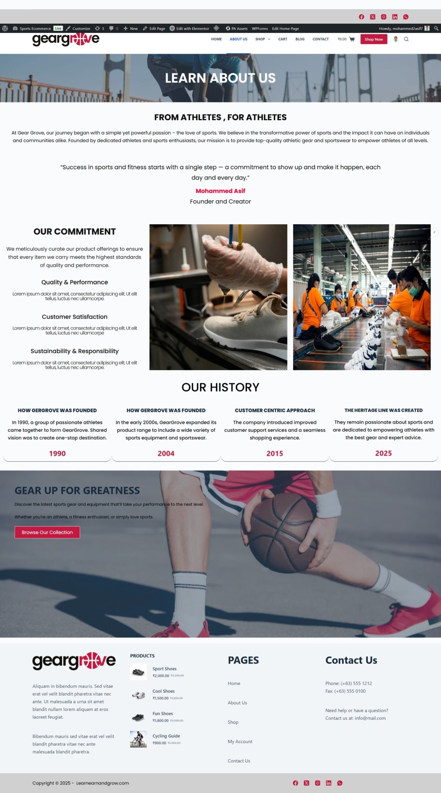 alt="Custom website design example by Kolkata Web Development Company"